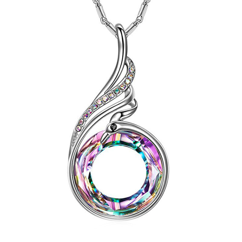 Wholesale Colorful crystal phoenix earrings